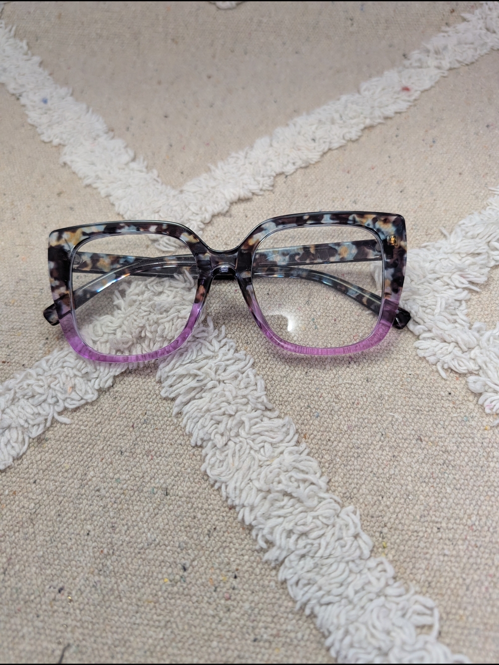 Tortoiseshell to Purple Fade Women's Fashion Glasses. Computer/Screen Glasses